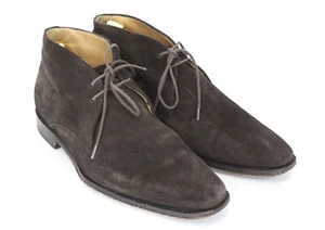SUITSUPPLY Men Formal Shoes EU41 Dark Brown High-Top Suede Laced - Picture 1 of 18