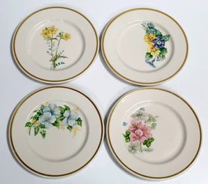 Royal Doulton Salad Plates 9" Assorted Flowers Fine Hotel China Set of 4 - Picture 1 of 6