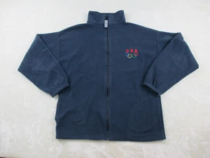 VINTAGE USA Olympics Sweater Mens Large Blue Fleece Full Zip Casual* - Bild 1 von 16