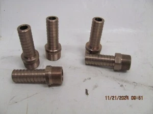 ws  5 UNITS  COPPER NICKEL PIPE  HOSE BARB ADAPTER 3/4 " NPT   Cu/Ni 90/10 - Bild 1 von 2