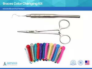 Zahnspangen Farbwechsel-Kit, kieferorthopädische Krawatten Wechselset ARTMAN - Bild 1 von 9