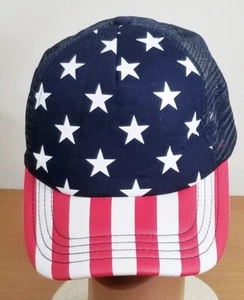 Sombrero de Camionero Bandera Americana Malla Espalda EE. UU. Patriótico A Presión Espalda Ajustable - Imagen 1 de 6