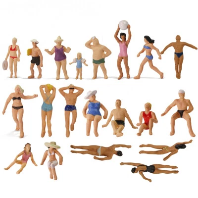 40-80pcs 1:87 HO Scale Seaside Visitors Swimming People Figures P8719 - Image 1 of 4