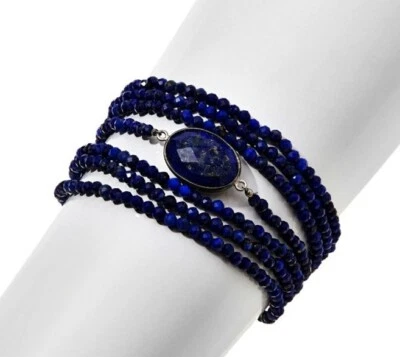 Jay King 宝石纯银 7股分层磁性手链-蓝色 Lapis — 第 1/3 张图片