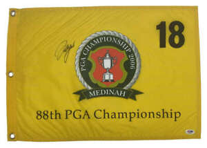 Sergio Garcia Signed Autographed 2006 PGA Championship Pin Flag PSA/DNA 