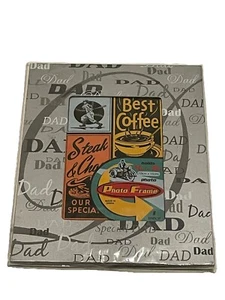 Gray Black 7X9" DAD Picture Frame Holds 4 X 6 Photo - Picture 1 of 2