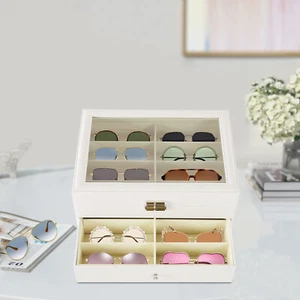 24 Fächer Brillen Aufbewahrung Vitrine Organizer Box für Sonnenbrille Brille Geschenk - Bild 1 von 16