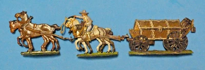 Plats d'étain - Zinnfiguren  : Armées Louis XIV - Chariot de munitions - Photo 1/2