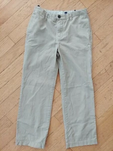 Gap Kids Easy Fit Boys Khaki Pants Adjustable Waist Husky Boys Size 14 Tan Chino - Picture 1 of 12