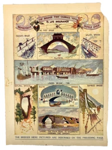 The Bridge That Carries You Is Life Insurance Art Print Illustrated Bridges (O) - Picture 1 of 2