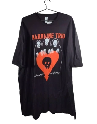 Camiseta Alkaline Trio Punk Rock Band 2005 Skeletons Skull Negra Talla 3X Foto 1 de 4