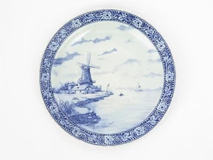 Delfts Royal Sphinx Large Circular Platter Plate 15.5" Diameter Blue Transfer - Picture 1 of 6