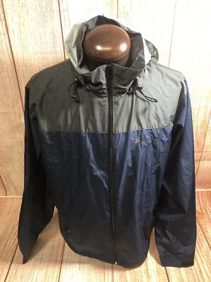 Hombre FROGG TOGGS LS SUDADERA CON CAPUCHA Cortavientos Poliéster L Grande Azul y Gris Cremallera Frontal Foto 1 de 4