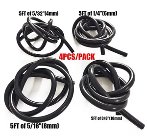 5Ft 5/32" 1/4" 5/16" 3/8" ID Automotive Engine Tubing Vacuum Silicone Hose Lines - Bild 1 von 24