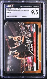 2025 Topps Now WWE Raquel Rodriguez/Liv Morgan Orange - CGC 9.5 Mint+ - Picture 1 of 2