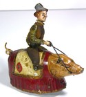 ca1903 LEHMANN TIN LITHOGRAPH WIND UP / CLOCKWORK PADDY & THE PIG TOY TIN LITHO