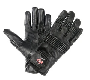 Perrini Black Cow Hide Leather Winter Gloves  Heavy Duty Black Fabric Lining - Bild 1 von 3