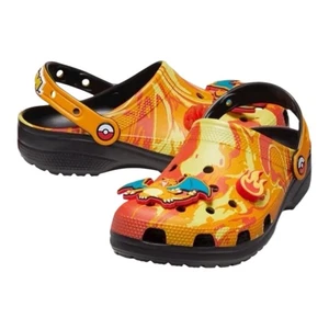 Crocs Pokemon Charizard Classic Clogs Size Mens 9 Women 11 Orange Yellow Shoes - Picture 1 of 6