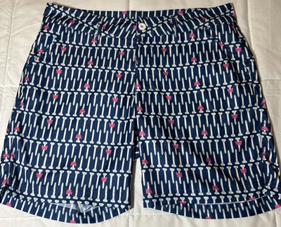 Birdies & Bows Golf Shorts Tee And Bows Print Size 8 Navy Pink - Image 1 of 4
