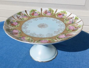 Vintage Kuchenteller mit Fuß Royal Vienna Hofpaar 9 Zoll - Bild 1 von 6
