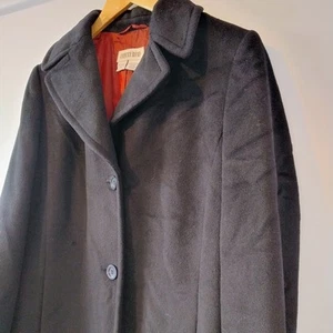 COUNTRY ROAD 65% Wool 35% Angora Winter Coat Jacket Black Lined Sz S 10 Pockets - Picture 1 of 9