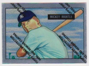 1996 Topps Finest Commemorative #1 Mickey Mantle 1951 Bowman #253 Rookie Insert - Picture 1 of 2