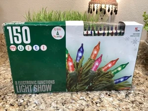 Vintage Box of K-Mart 150 COLORED Christmas Lights-WITH 8 ELECTRONIC FUNCTIONS!! - Picture 1 of 5