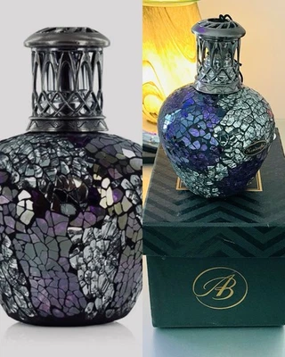 Lâmpada de fragrância Ashleigh & Burwood premium roxa prata mosaico glam rock - Imagem 1 de 4