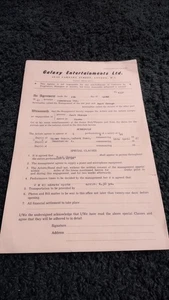 Neat Change - 1967 Contract For British Mod Rockers Not Signed - Picture 1 of 2