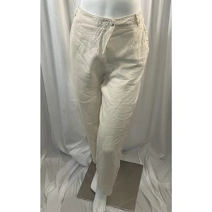 United Color Of Benetton Cross Waist Pants, 100% Linen, Cream, Sz: 10, 82-05 - Picture 1 of 16