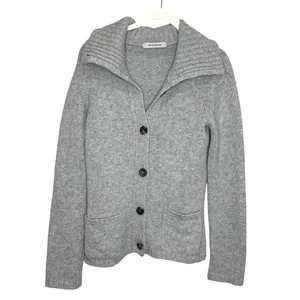 Rene Lezard Pullover Damen kleine Knopfleiste Merino Seide Kaschmir Made Italy - Bild 1 von 8