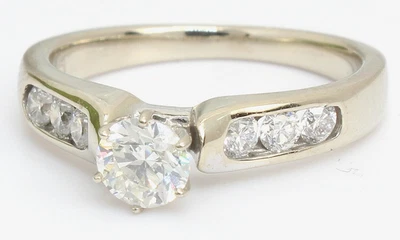 14k White Gold .45ct. VS Solitaire Diamond Ladies Engagement Ring Size 6 1/2 - Image 1 of 4