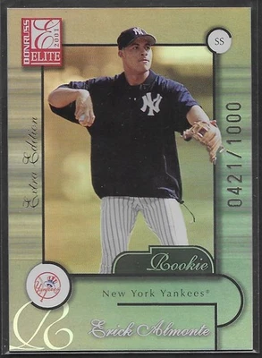 2001 Donruss Elite #204 Erick Almonte/401 XRC #'d 0421/1000 - Image 1 of 2