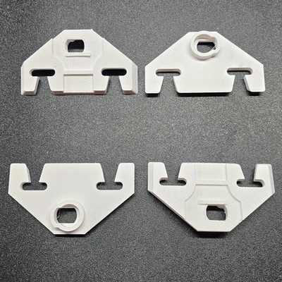 87-92 Cadillac Brougham Window Glass Brackets Pane Mount to Motor Rail Set Of 4 - Image 1 of 4