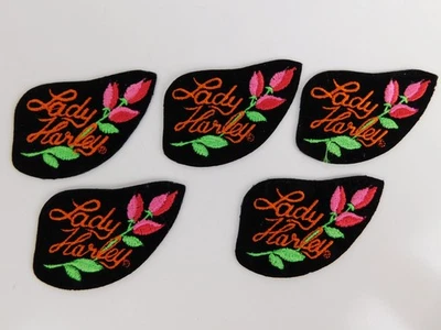 Harley Davidson Motocicletas Lote de 5 Parches Pequeños Bordados LADY HARLEY NUEVO Foto 1 de 4