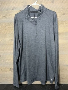 Pullover gris manga larga con cremallera 1/4 Gaiam para hombre talla XL - Imagen 1 de 5