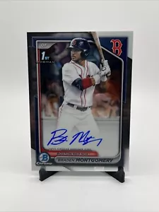 2024 Bowman Draft Chrome 1st Prospect Autographs Braden Montgomery Auto Red Sox - Picture 1 of 2