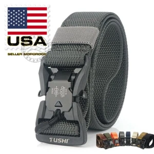 8 Colors Magnetic Tactical Belt Quick Release Buckle Nylon Fashion Adjustable  - Picture 1 of 26
