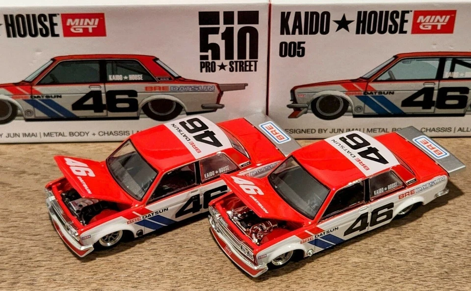 KAIDO HOUSE MINI GT 1971 DATSUN 510 JUEGO DE AUTOS DE IMPORTACIÓN COLECCIONABLES #G005 y #G006 Foto 1 de 4