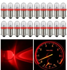 20x Red BA9S Dash Light LED Panel Instrument 1815 H6W 1895 1816 Map Bulb 12V - Picture 1 of 6