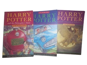 1ST ED HARRY POTTER PHILOSOPHER'S STONE, CHAMBER OF SECRETS, PRISONER OF AZKABAN - Picture 1 of 24