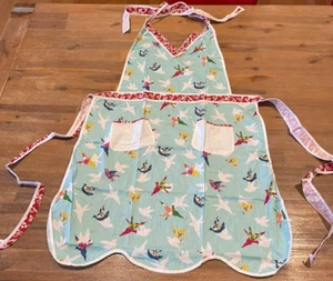 Ladies Kitchen Apron blue with birds NEW - Picture 1 of 2