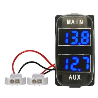 Dual Battery Volt Meter for Mitsubishi Endeavor Eclipse Galant with BLUE light - Image 1 of 4