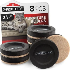 Felt Furniture Sliders for Hardwood Floors X-PROTECTOR 8 PCS 3 ½” - Furniture - - Picture 1 of 1
