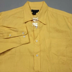 New J. Peterman 100% Linen Casual Button Up Shirt Preppy Breathable Large - Picture 1 of 7