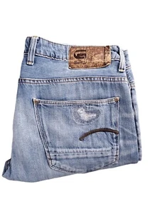 Vaqueros G Star Raw para hombre W36 L29 azul restaurado a la venta rectos - Imagen 1 de 15