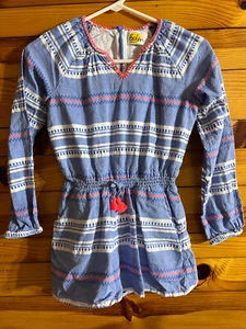 Mini Boden Chambray Short Romper Jumper with Pockets EUC Girls Size 11-12 - Picture 1 of 3