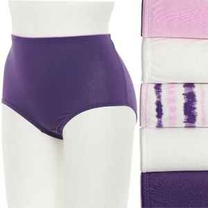 Fruit of the Loom Confezione da 5 slip traspiranti 5DKBMBR 8/XL rosa viola bianco - Foto 1 di 3