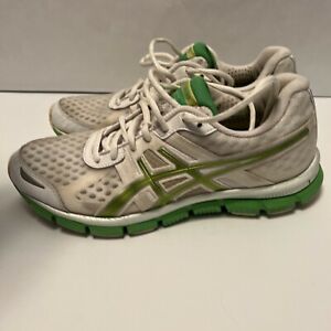 Asics Gel Blur 33 Women's Size 8 White Green Athletic Running Shoes T1H8N