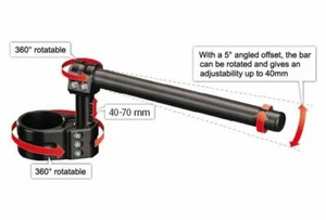BMW S 1000 RR MULTICLIP TOUR ADJUSTABLE RISER CLIP-ON FOR THE 2015 AND UP - Picture 1 of 3